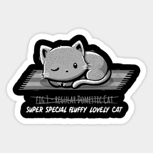 Not a Regular Domestic Cat Black Sticker